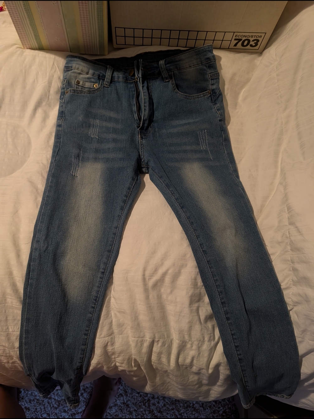 Blue Washed Women’s Jeans Ankle Length